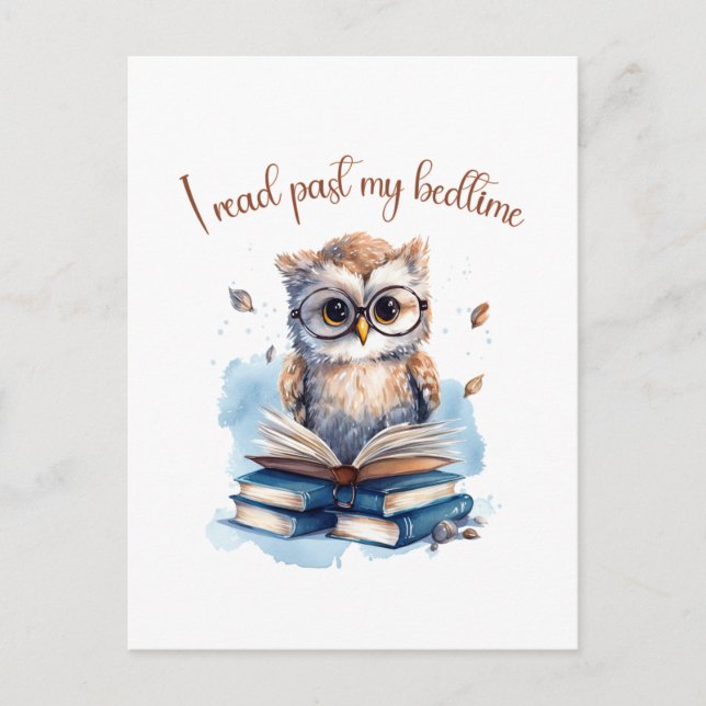 Postal Leí más allá de mi hora de dormir (Anverso)