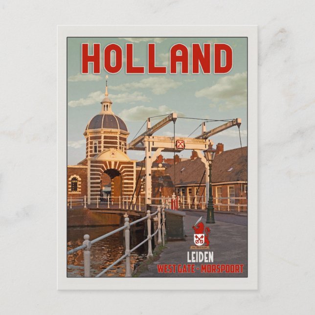 Postal Leiden - Morspoortbrug (Anverso)