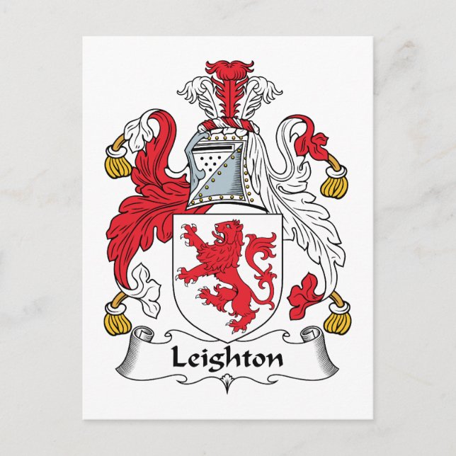 Postal Leighton Family Crest (Anverso)