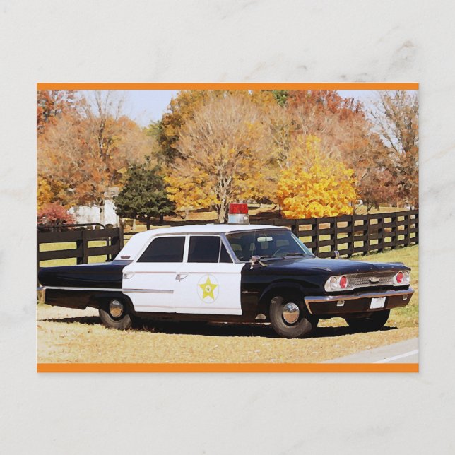 Postal Leipers Fork, NT Police Car Autumn Painting (Anverso)