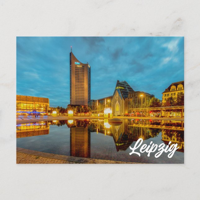 Postal Leipzig, Alemania (Anverso)