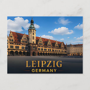 Postal Leipzig Alemania Destino de Viaje Histórico