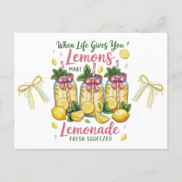 Postal Lemmon Quotes Lemon Juice Watercolor