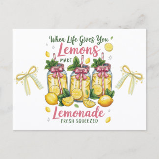 Postal Lemmon Quotes Lemon Juice Watercolor