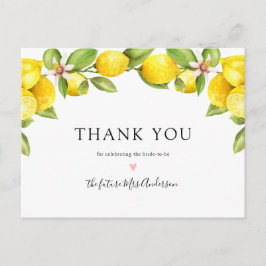 Postal Lemon Main Squeeze Bridal Shower Gracias