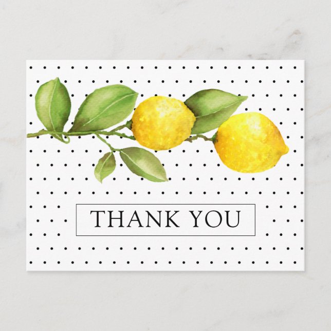 Postal Lemon Main Squeeze Bridal Shower Gracias (Anverso)