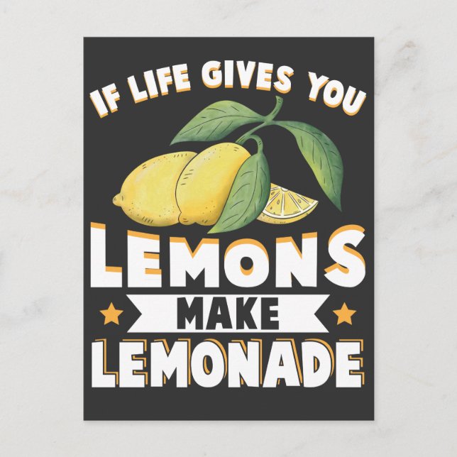 Postal Lemonade Lover Kid Fruit Sour Lemon Stand (Anverso)