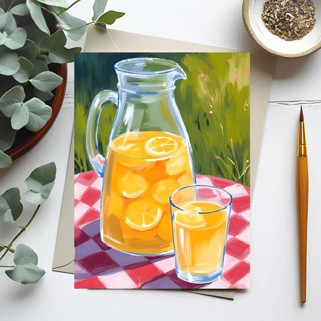Postal Lemonade Picnic | Fruta Lemons Pintada (Subido por el creador)