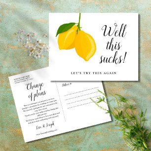 Postal Lemones de guión moderno cambian la fecha pospuest