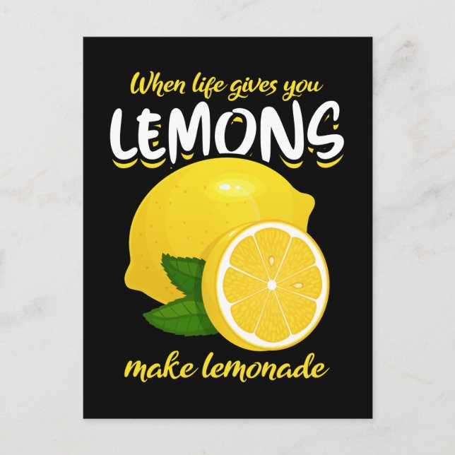 Postal Lemones divertidos dicen hacer Lemonade (Anverso)