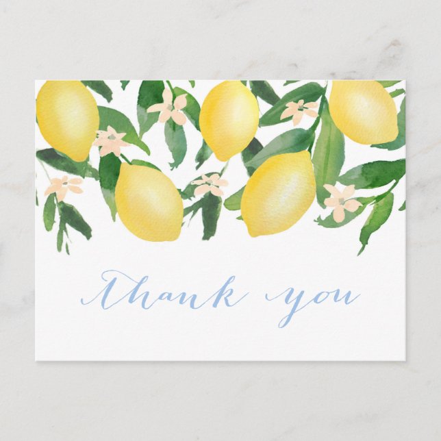 Postal Lemons Watercolor Shower (Anverso)