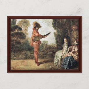 Postal L'Enchanteur Por Watteau Antoine