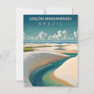 Postal Lençóis Maranhenses Brasil Dunas y Lagunas