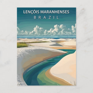 Postal Lençóis Maranhenses Brasil Dunas y Lagunas
