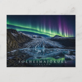 Postal Lengua de hielo del glaciar Sólheimajökull Islandi