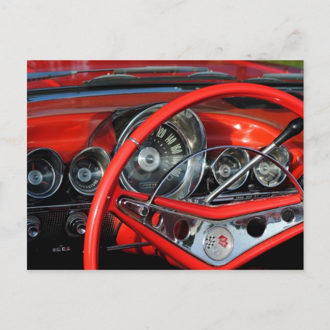 Postal Lenkrad vom Oldtimer (Anverso)