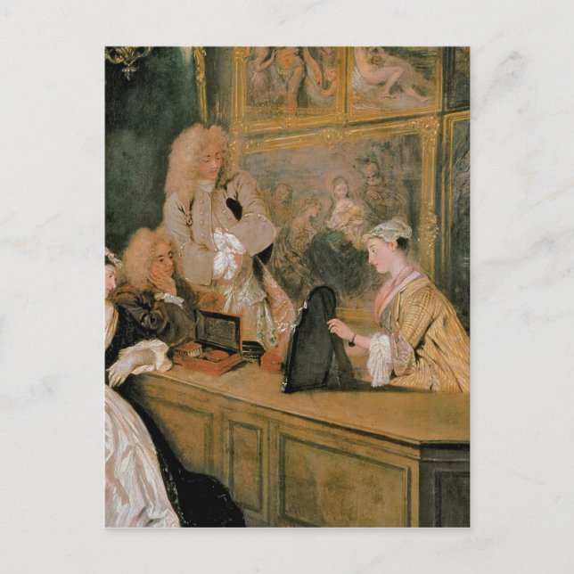 Postal L'Enseigne de Gersaint, 1720 (Anverso)