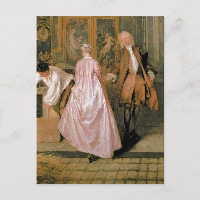 Postal L'Enseigne de Gersaint, 1720 (Anverso)