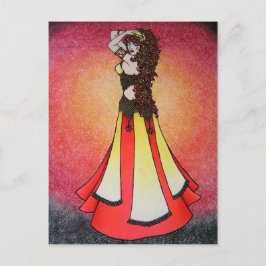 Postal Leo Belly Dancer