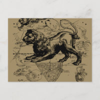 Leo Constellation Map Hevelius circa 1690