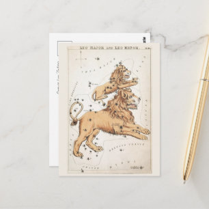 Postal Leo cósmico Zodiac