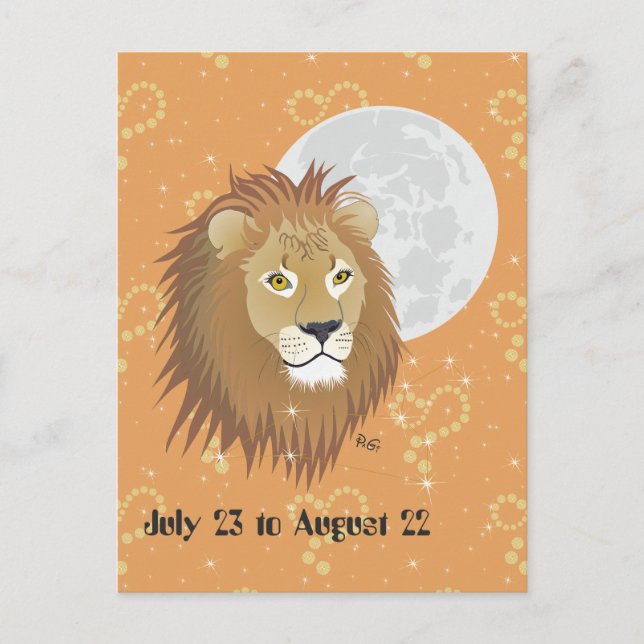 Postal Leo del 23 de julio al 22 de agosto (Anverso)