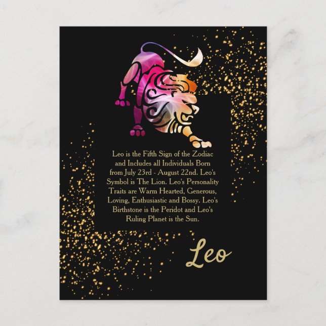 Postal Leo El León (Anverso)
