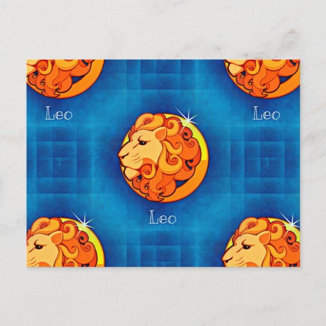 Postal leo horoscope (Anverso)