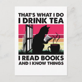 Postal Leo libros y sé cosas