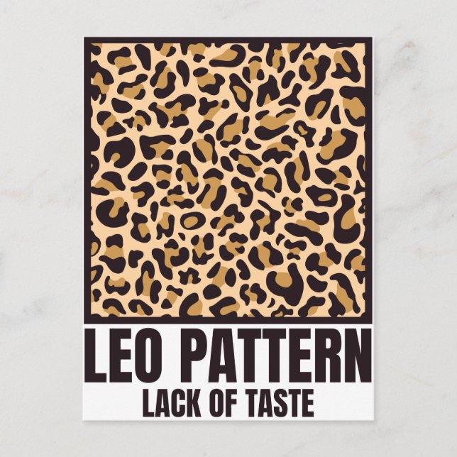 Postal Leo Pattern Bad Taste Fashion Victims (Anverso)