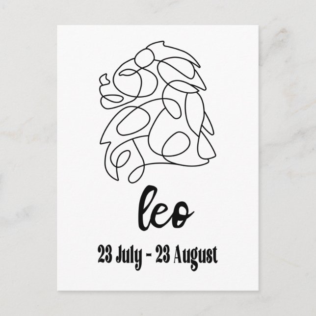 Postal Leo, Rótulo Zodiac (Anverso)
