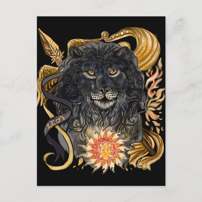 Postal Leo Zodiac (Anverso)
