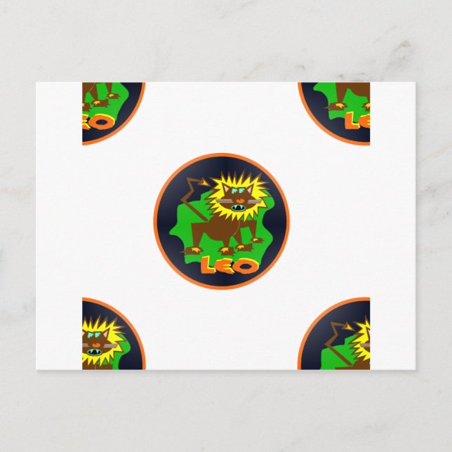 Postal leo zodiac (Anverso)