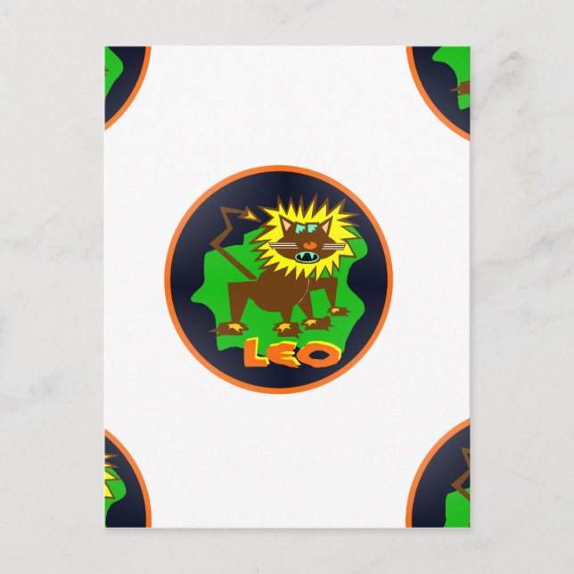 Postal leo zodiac (Anverso)
