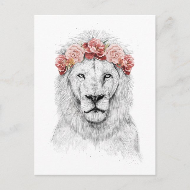 Postal león (Anverso)