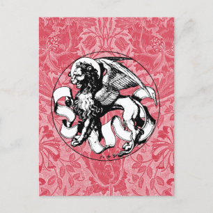 Postal León alado del siglo XV en San Marcos