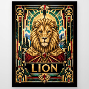 Postal León, Arte Deco Fauna