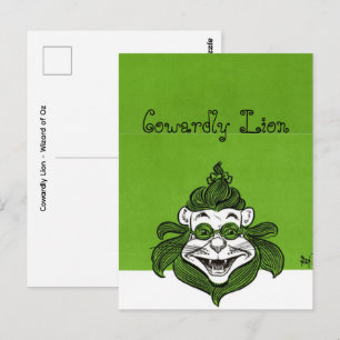 Postal León Cobarde - El mago de Oz
