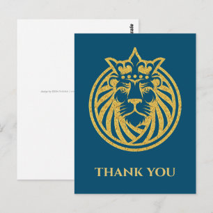 Postal León con Corona - Estilo Oro 4