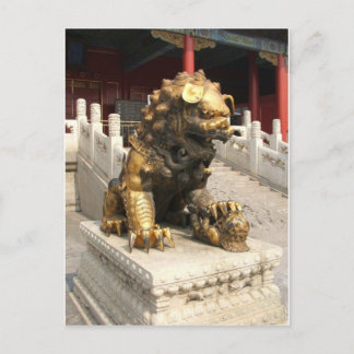 Postal León de Bronce de la Ciudad Prohibida