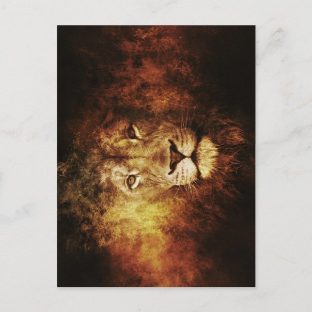 Postal León de Judá - Jah Rastafari - Postcard (Anverso)