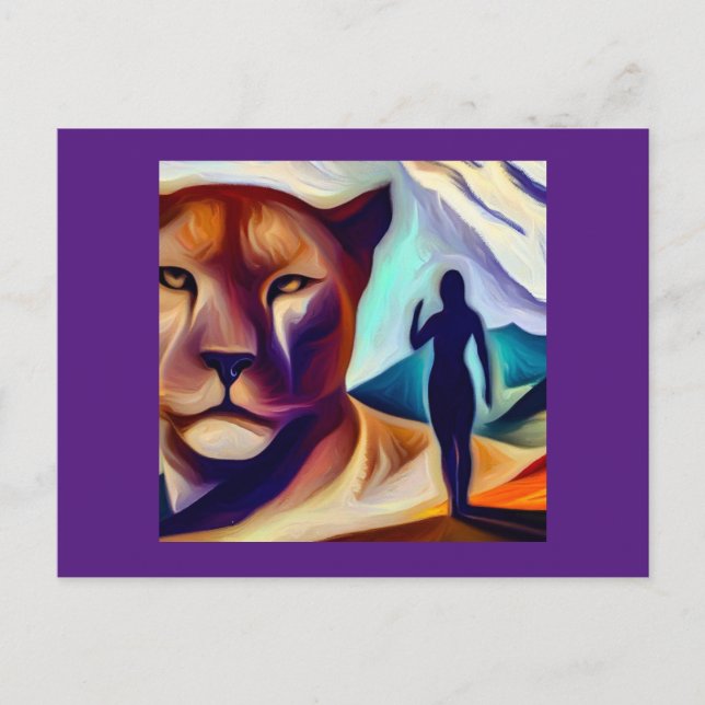 Postal León de la Montaña Animal de Espíritu (1) (Anverso)