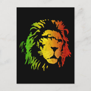Postal León de reggae rasta león de Sión