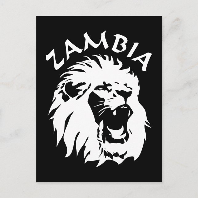 Postal León de Zambia (Anverso)