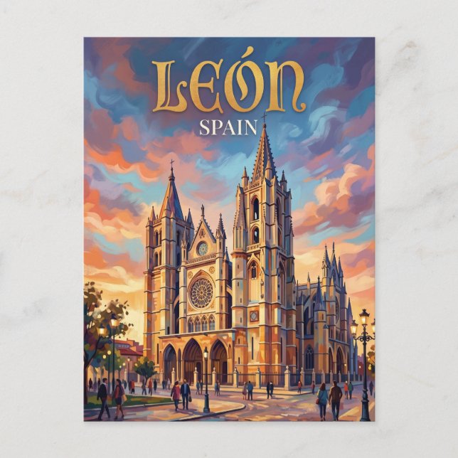 Postal León España (Anverso)