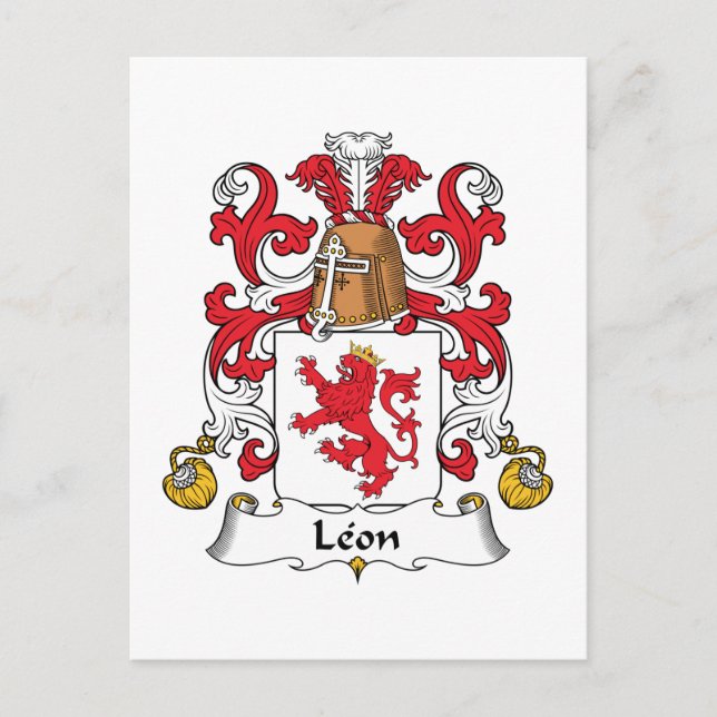 Postal Leon Family Crest (Anverso)