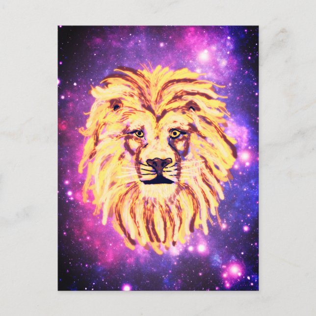 Postal León galaxy en las estrellas niños de la familia d (Anverso)