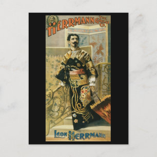 Postal Leon Herrmann Magician ~ Vintage Magic Act
