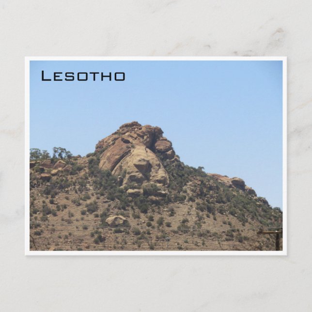 Postal león lesotho (Anverso)