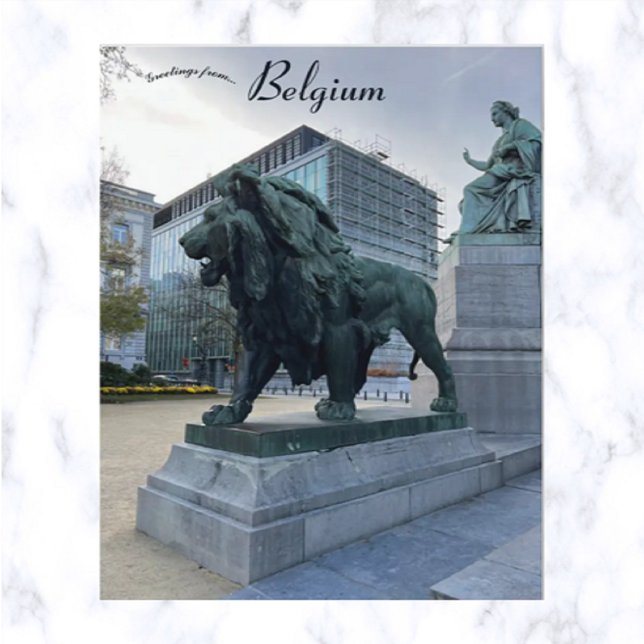 Postal León majestuoso en Bruselas Postcard Bélgica (Subido por el creador)